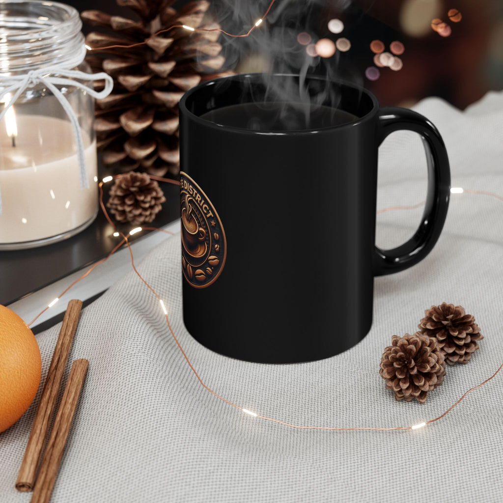 Ceramic Tea & Coffee Cup Glossy Black Mug | KAFE DISTRICT