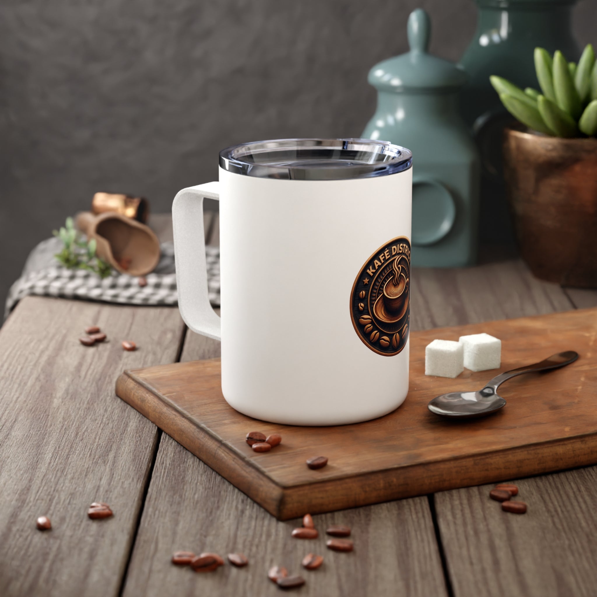 Insulated Coffee Mug Stainless Steel 10oz | KAFE DISTRICT