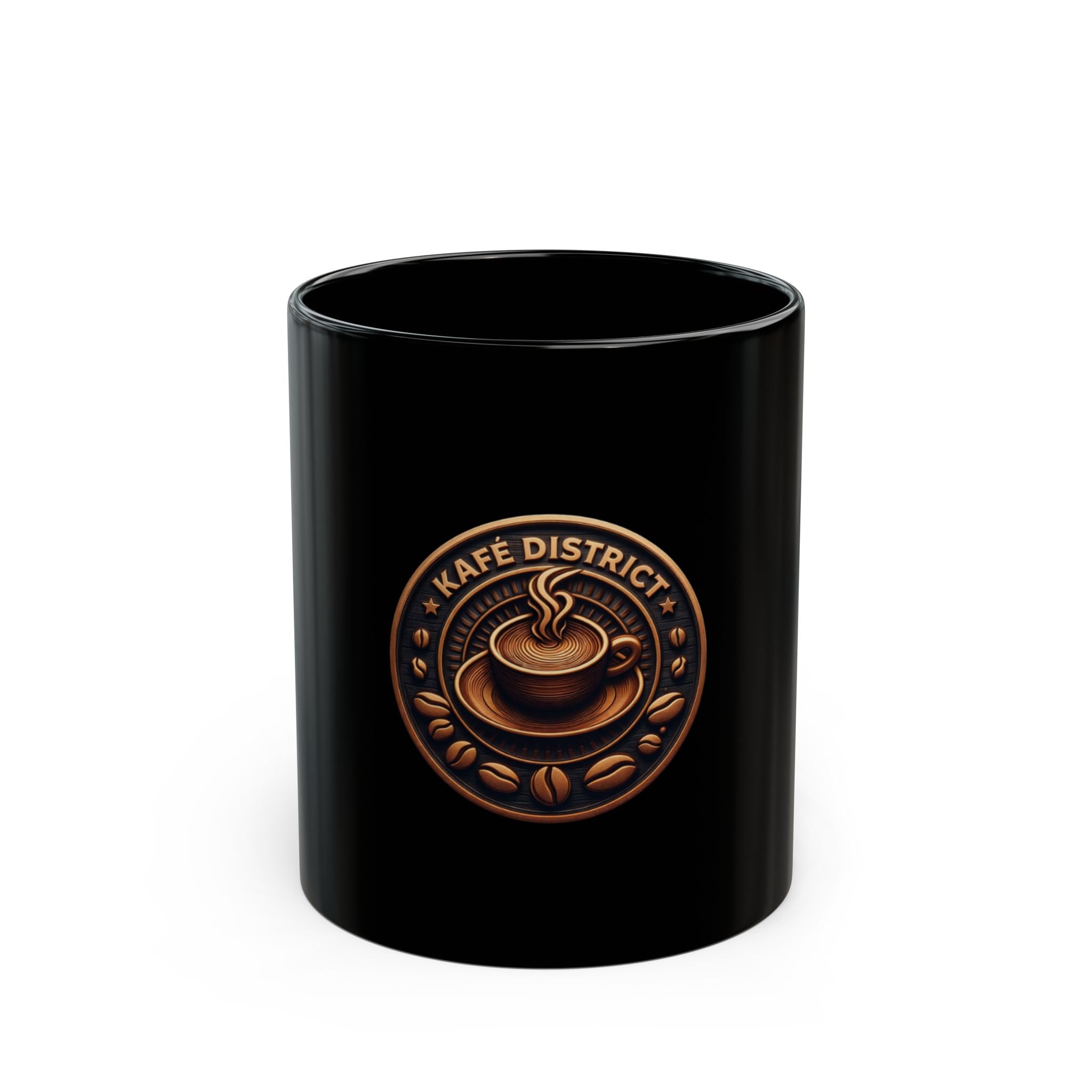 Ceramic Tea & Coffee Cup Glossy Black Mug | KAFE DISTRICT